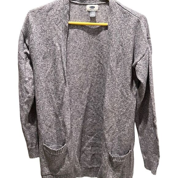 Old Navy grey open front cardigan with pockets girl’s size XL/14 - Picture 1 of 7